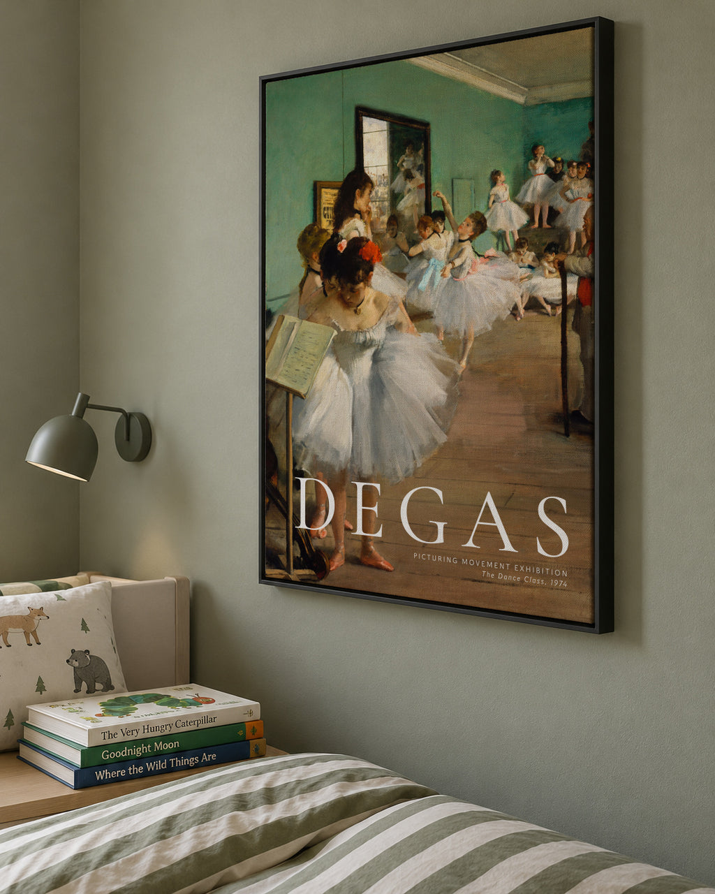 Edgar Degas The Blue Dancers, 1898 - Framed canvas in an interior