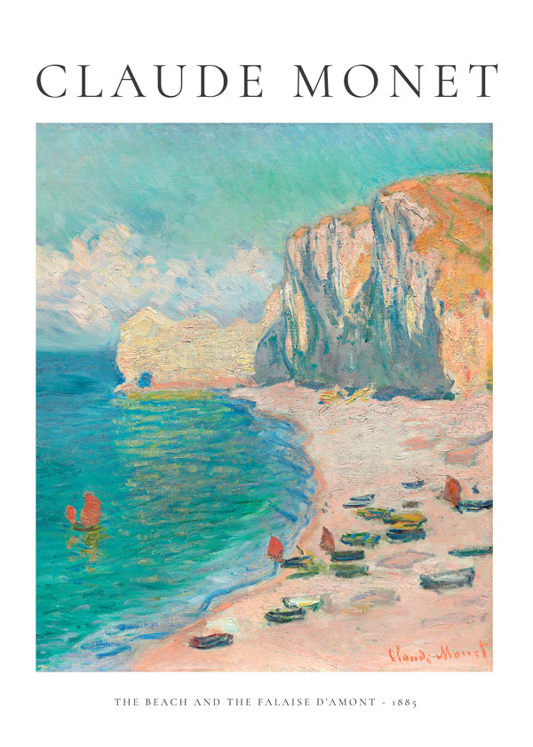 Claude Monet THE BEACH AND THE FALAISE D’AMONT - 1885