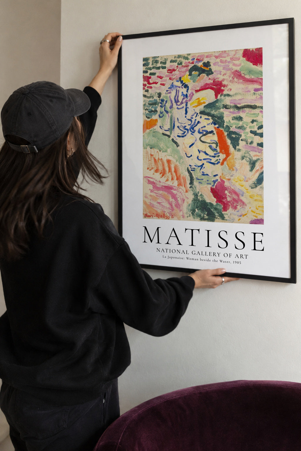 Henri Matisse La Japonaise: Woman beside the Water, 1905 - Framed poster detail