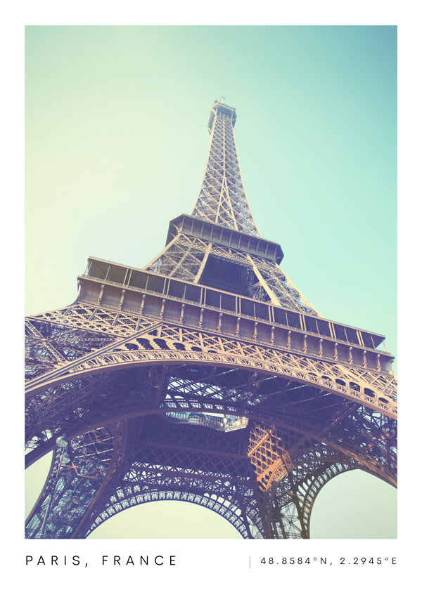 Paris France coordinates poster