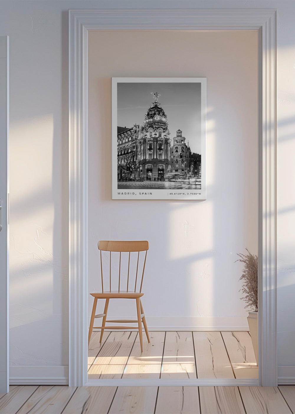 Madrid Spain coordinates poster