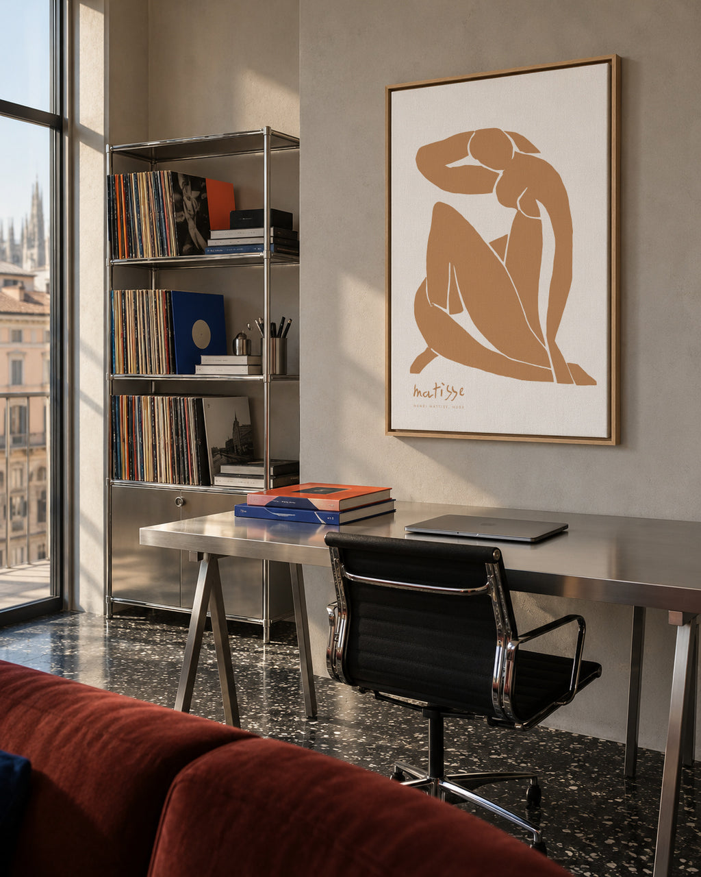 Henri Matisse NUDE - Framed canvas in an interior