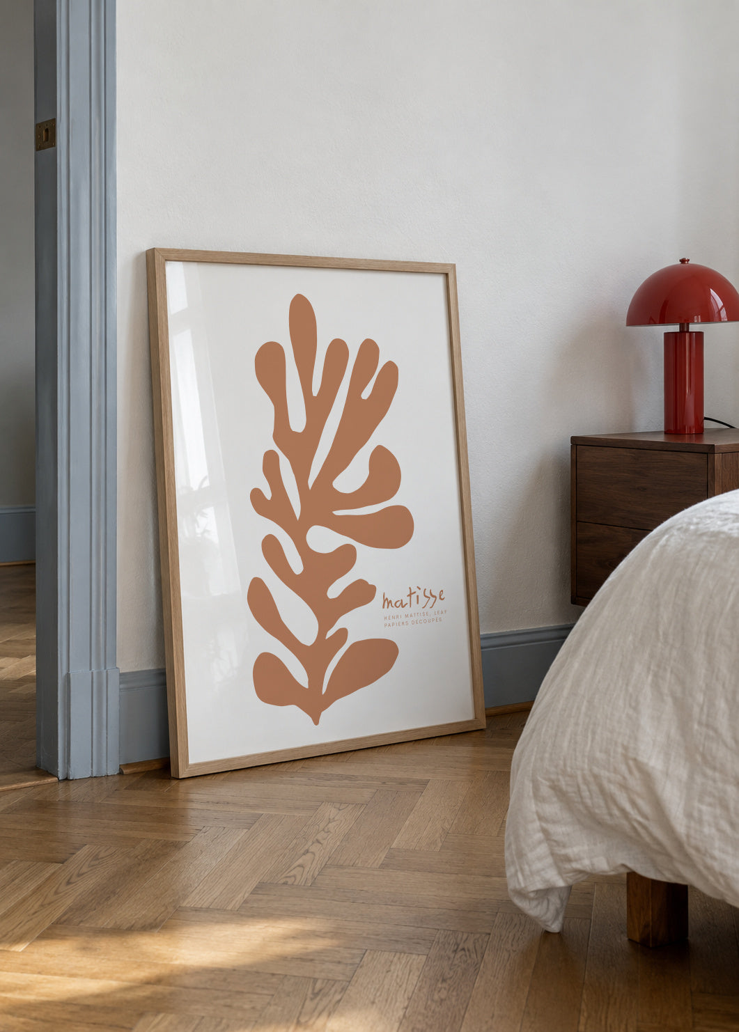 HENRI MATTISE LEAF PAPIERS DÉCOUPÉS - Framed poster in an interior