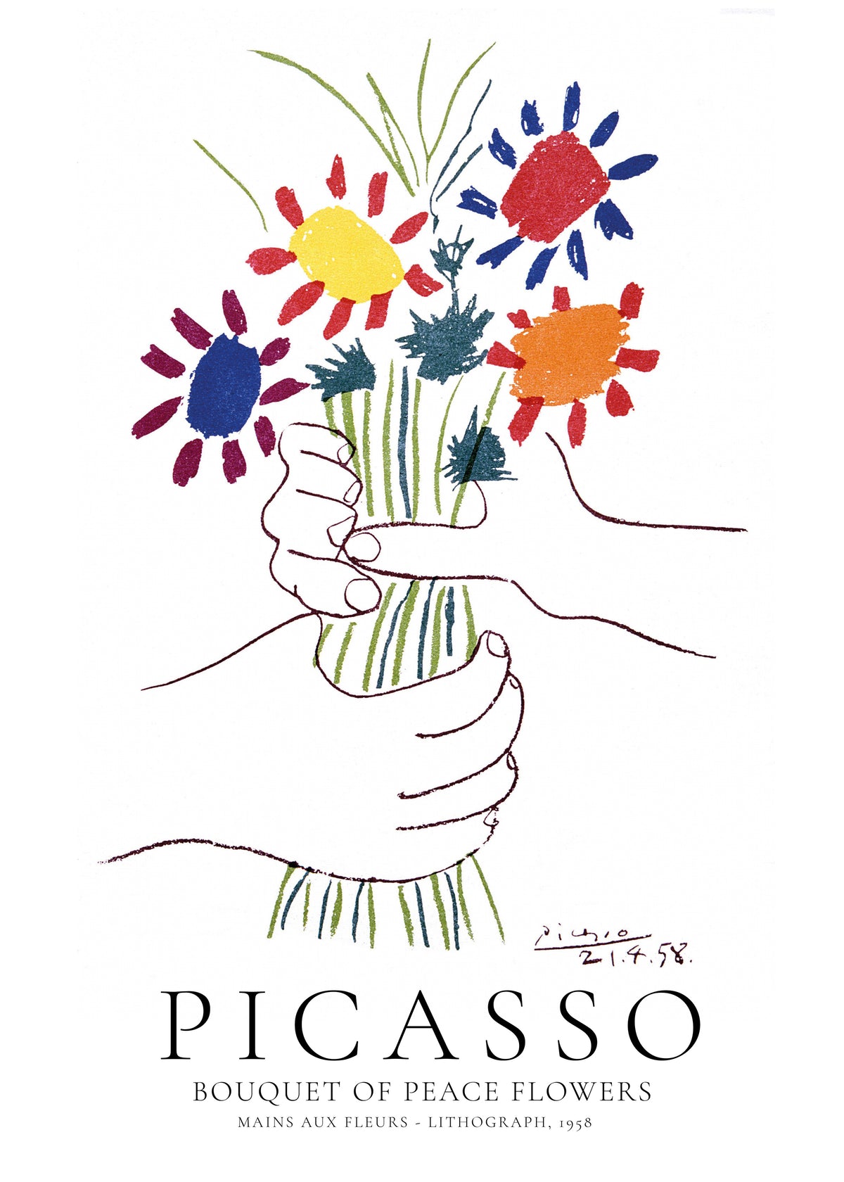 Pablo Picasso Bouquet Of Peace - Unframed art print