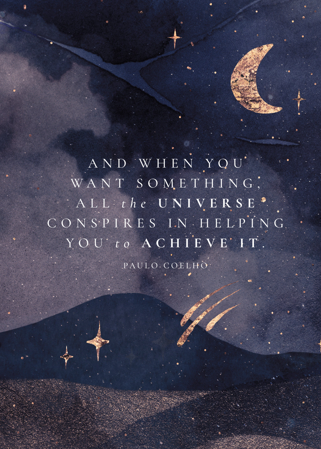 Paulo Coelho Universe Quote - Unframed art print