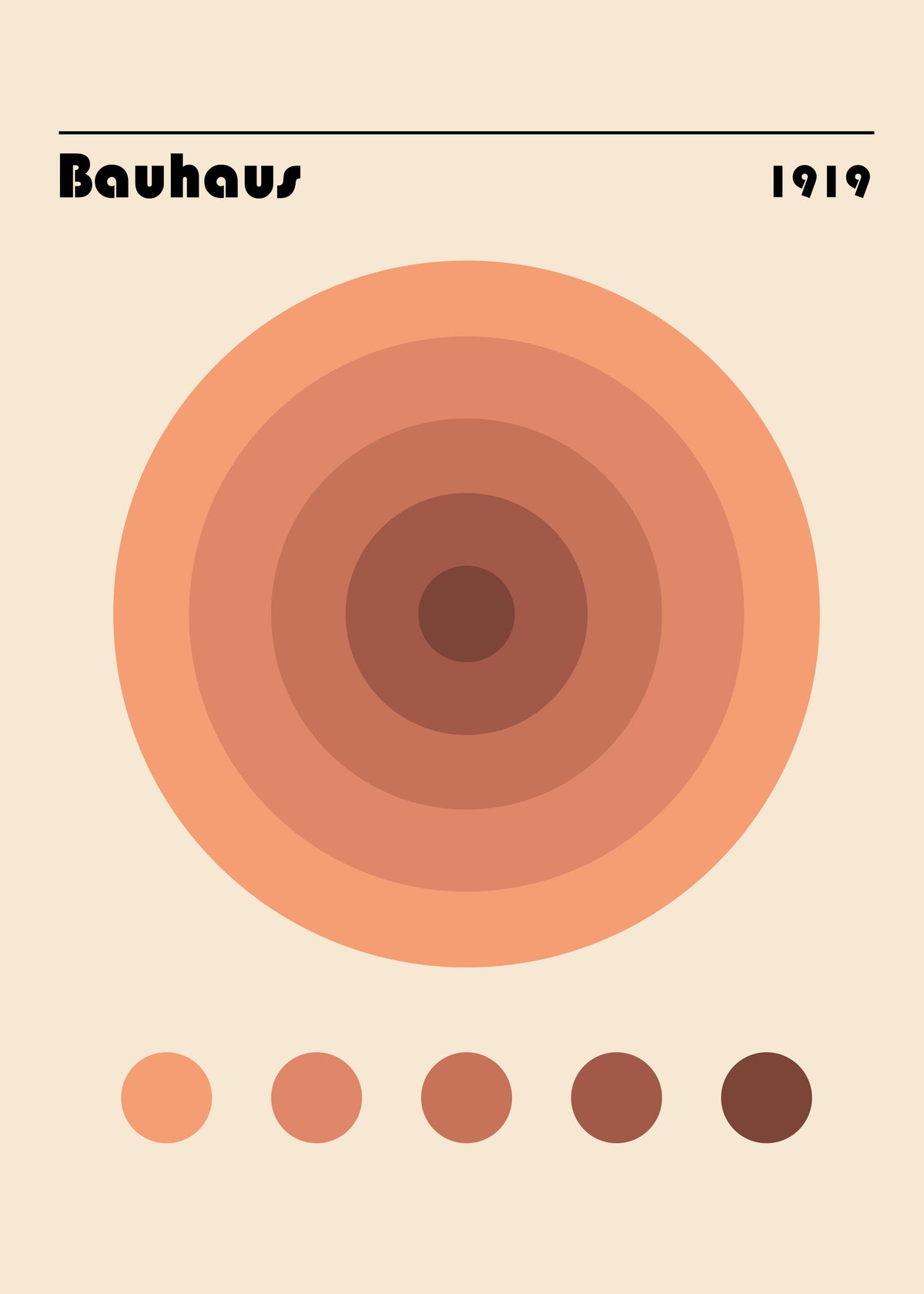 Bauhaus circles - Unframed art print