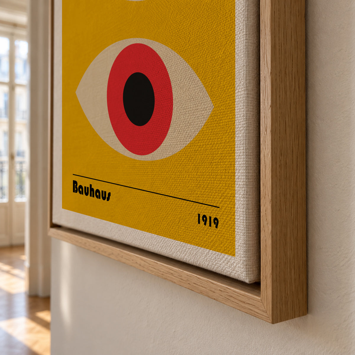 Bauhaus Eyes - Framed canvas detail