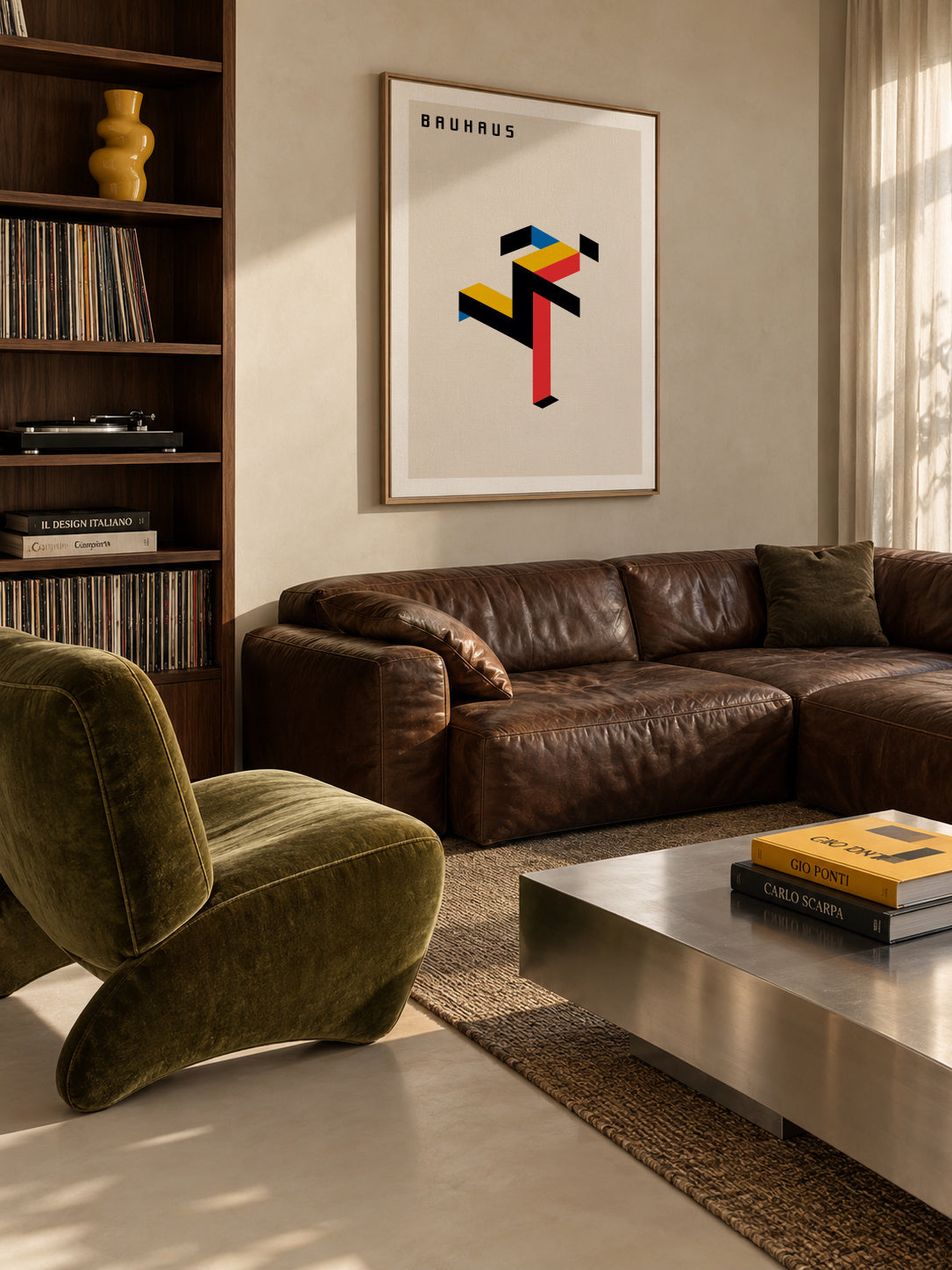 Bauhaus Running man - Framed canvas in an interior