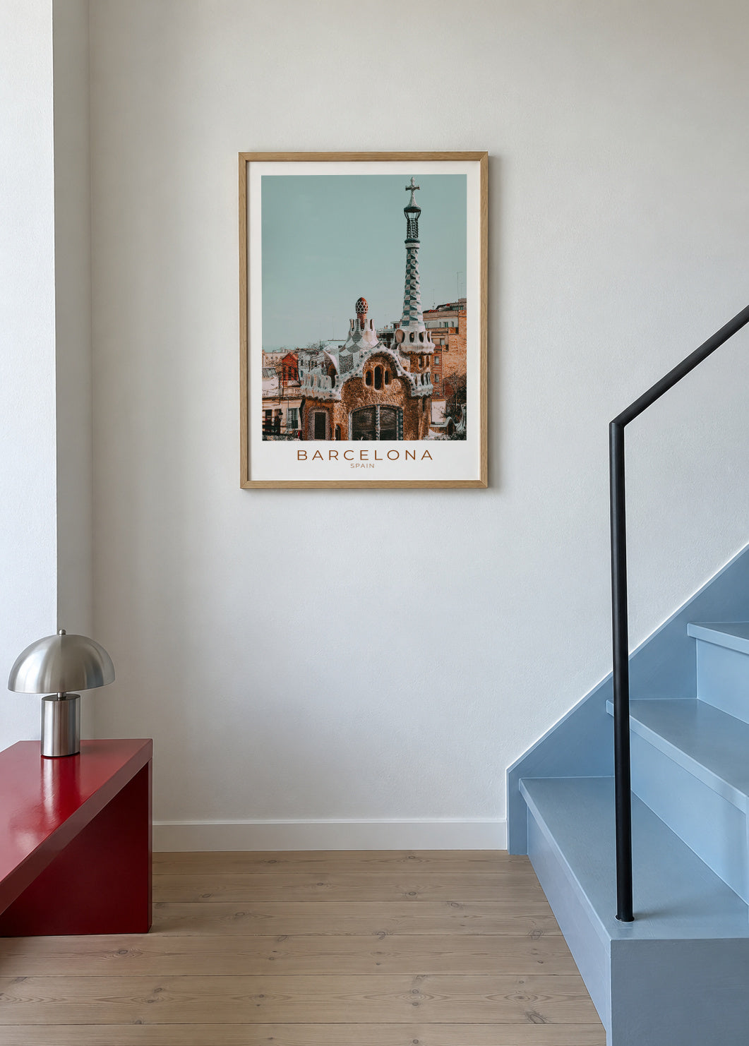 Spain Collection Barcelona - Framed poster in an interior