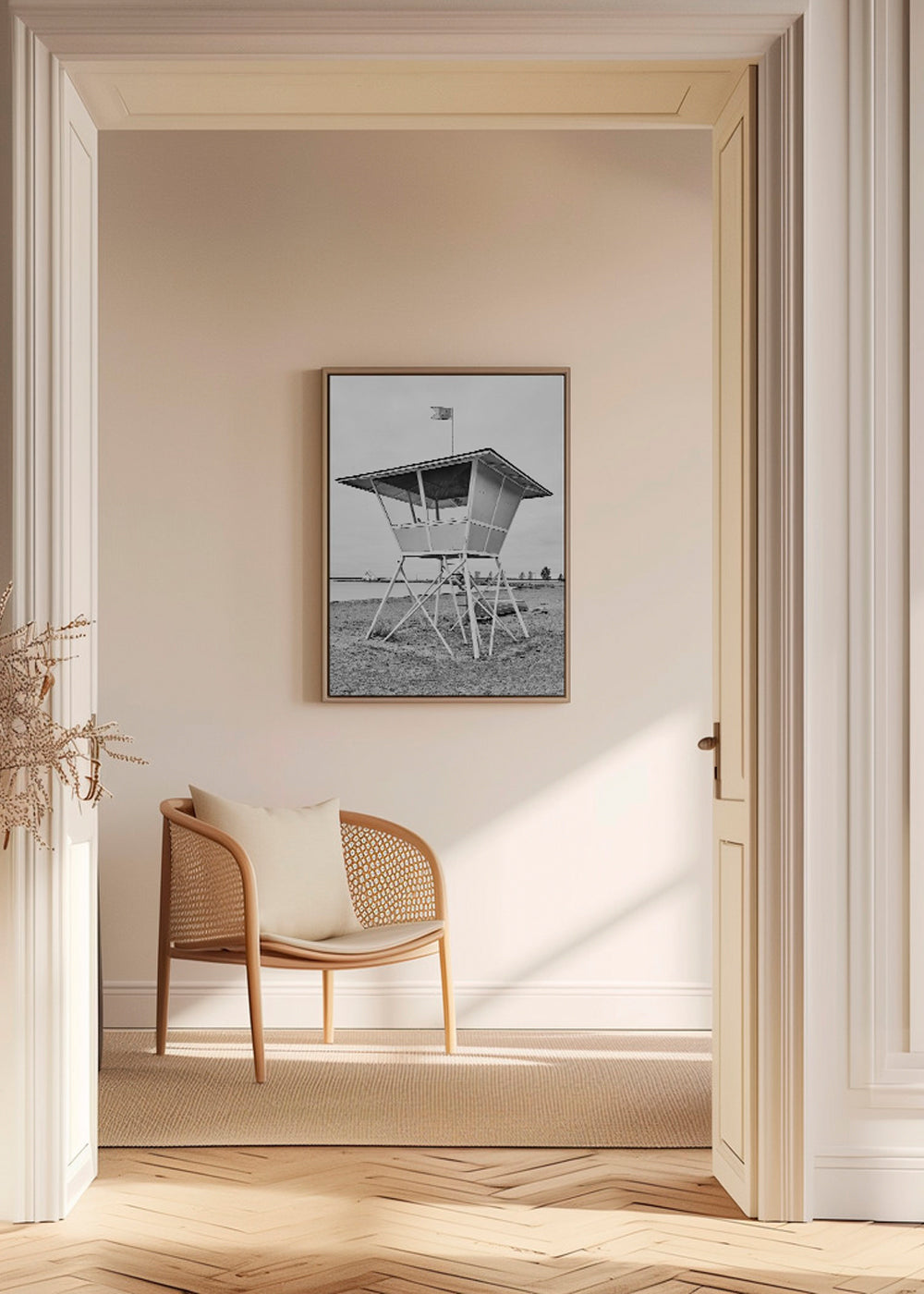 Beach Vintage Baywatch lifeguard Black & White