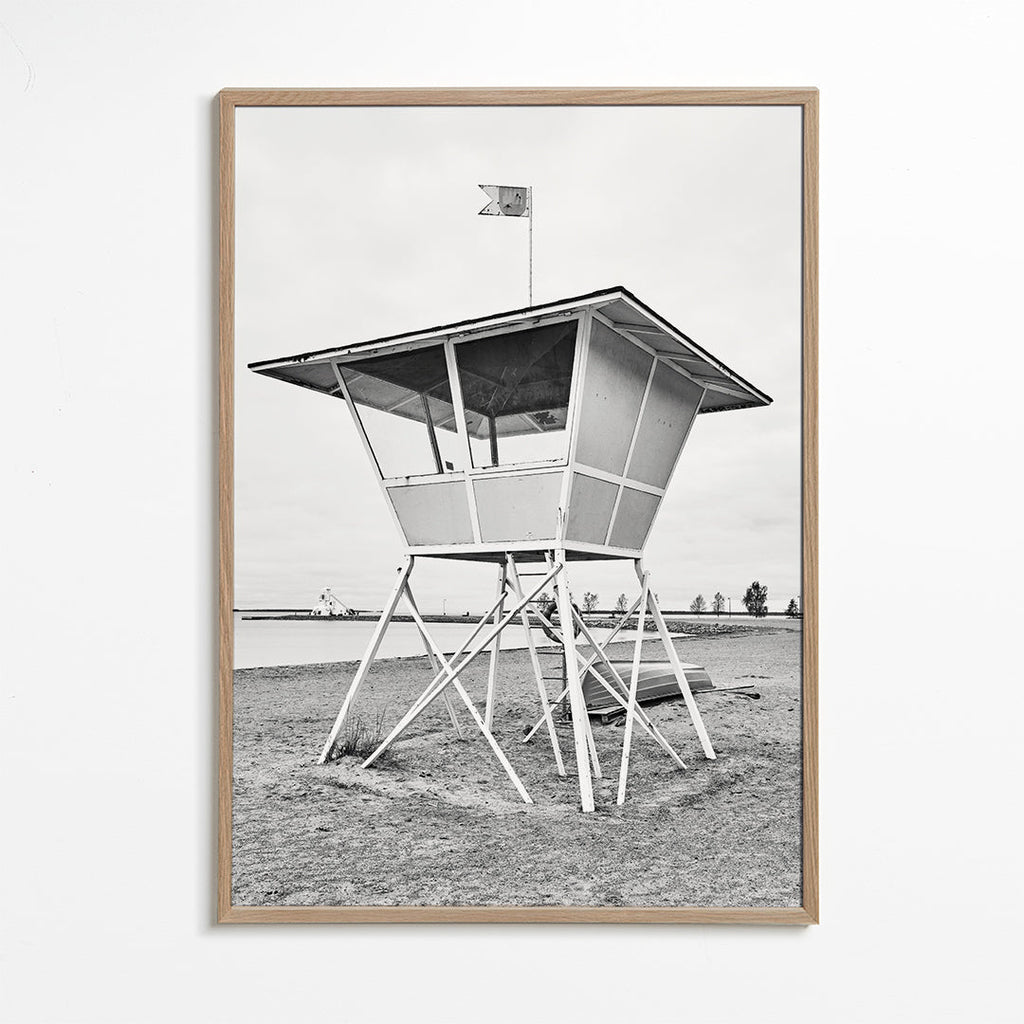 Beach Vintage Baywatch lifeguard Black & White