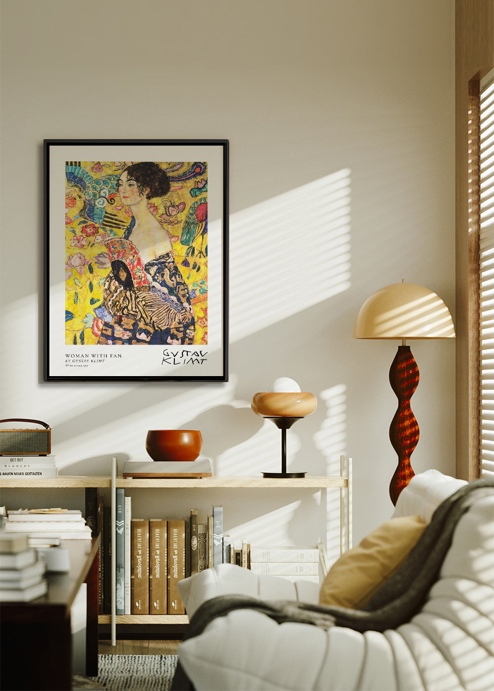 Woman with Fan by Gustav Klimt