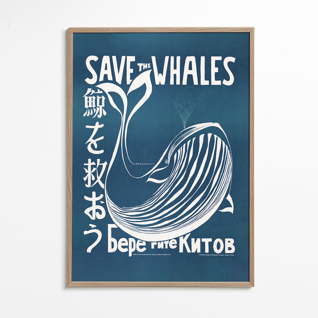 Save the whales (1973) vintage poster by Vint Lawrence