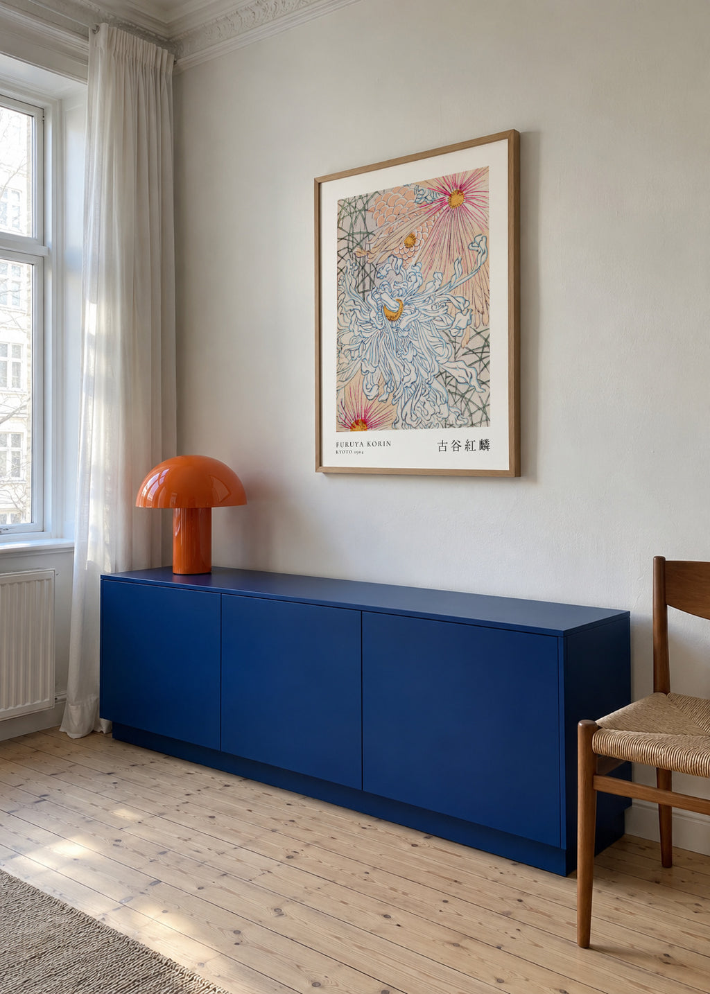 Floral Design I Shin-bijutsukai by Korin Furuya - Framed poster in an interior