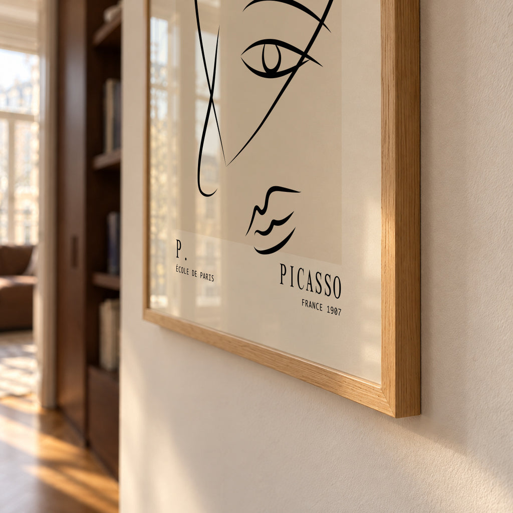 Picasso Ladies of Avignon sketch Poster - Framed poster detail