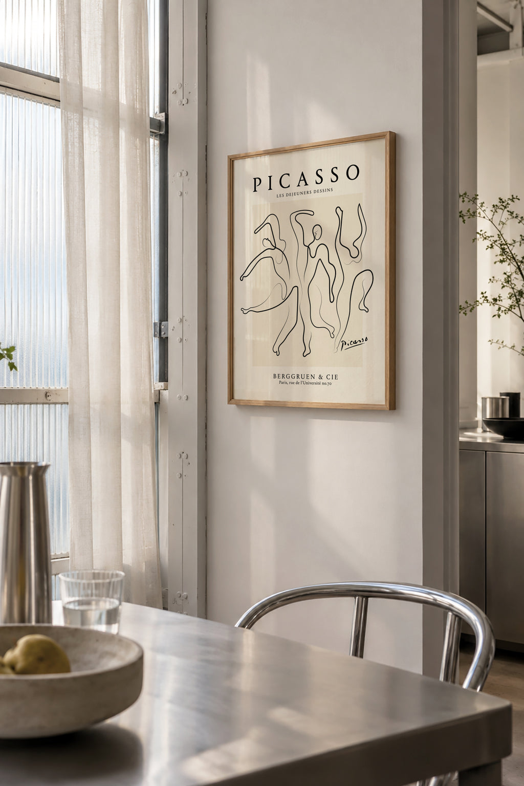 Pablo Picasso The Three Dancers Sktech poster - Framed poster in an interior