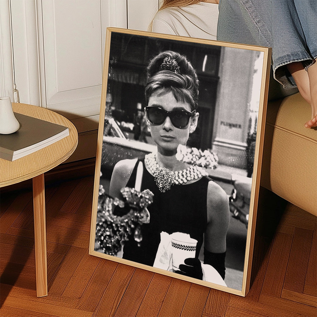 Audrey Hepburn in Breakfast at Tiffany vintage photograph.