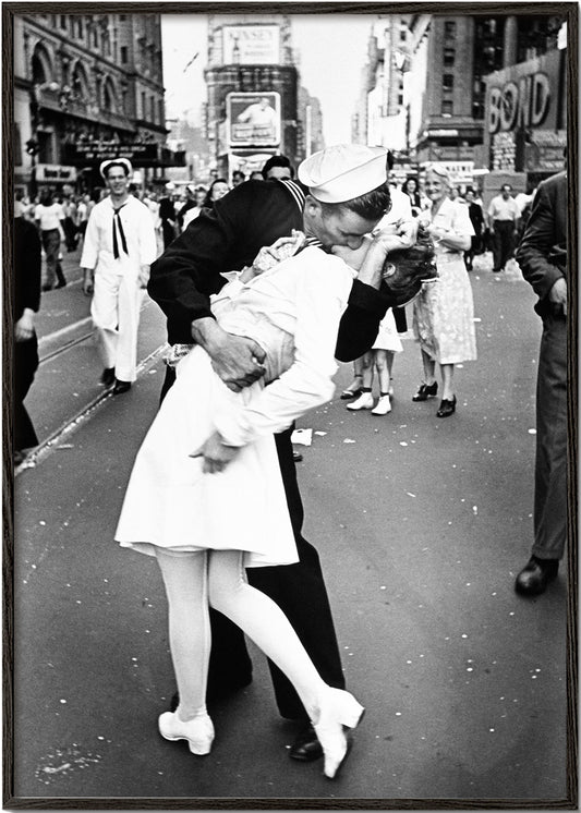 V-J Day Kiss Poster - vintage photograph