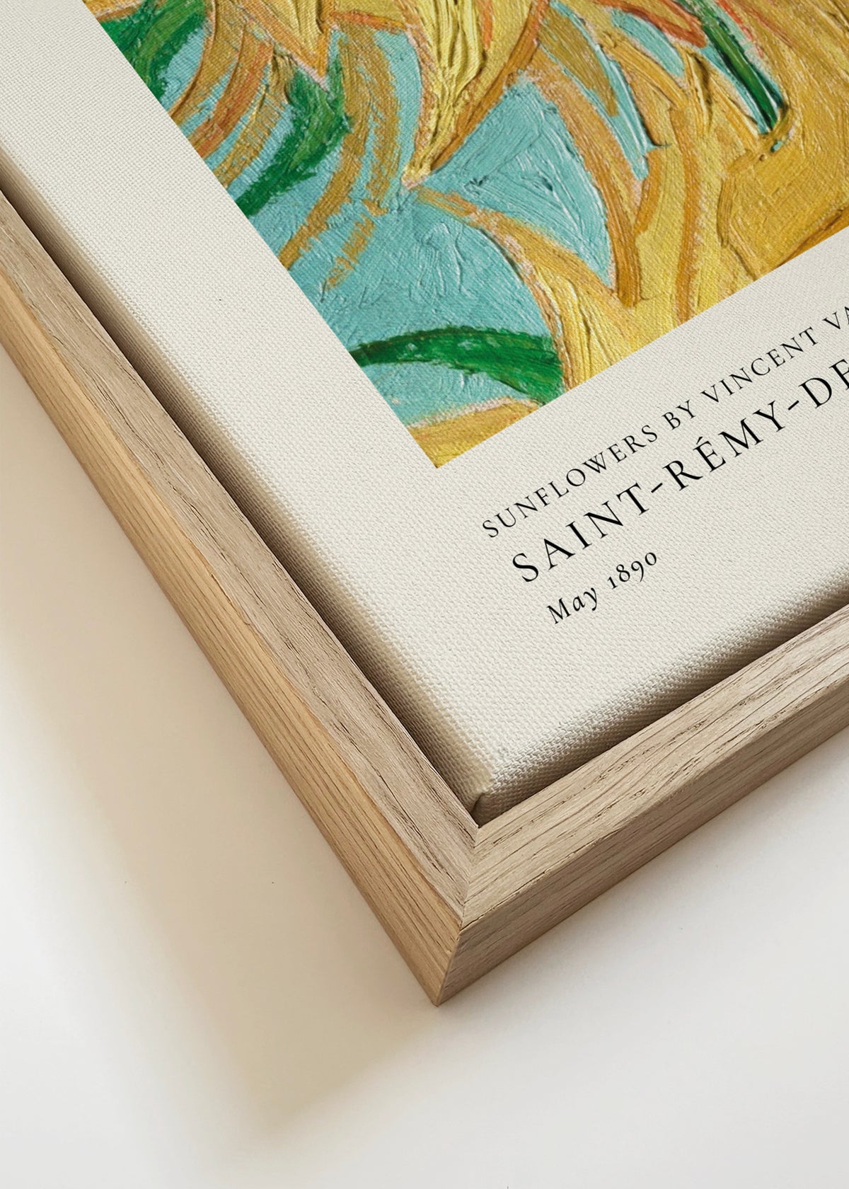 Sunflowers by Vincent van Gogh - Square - Framed canvas detail