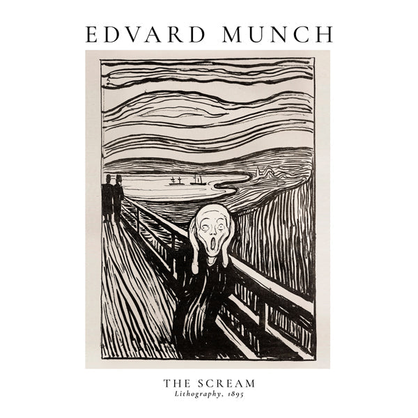 Edvard Munch The Scream Lithograph - Square