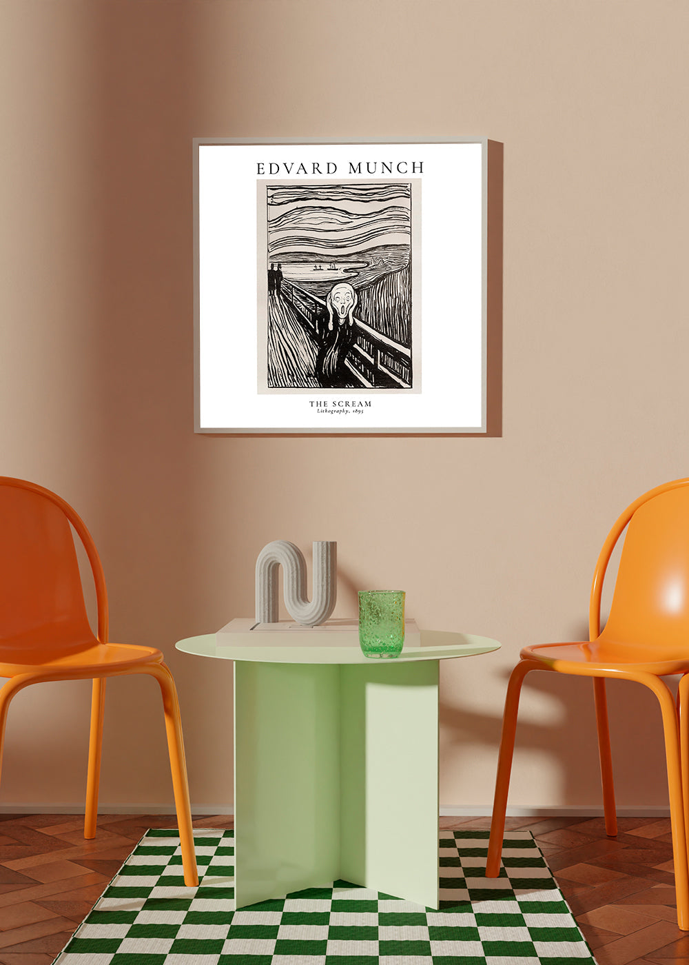 Edvard Munch The Scream Lithograph - Square