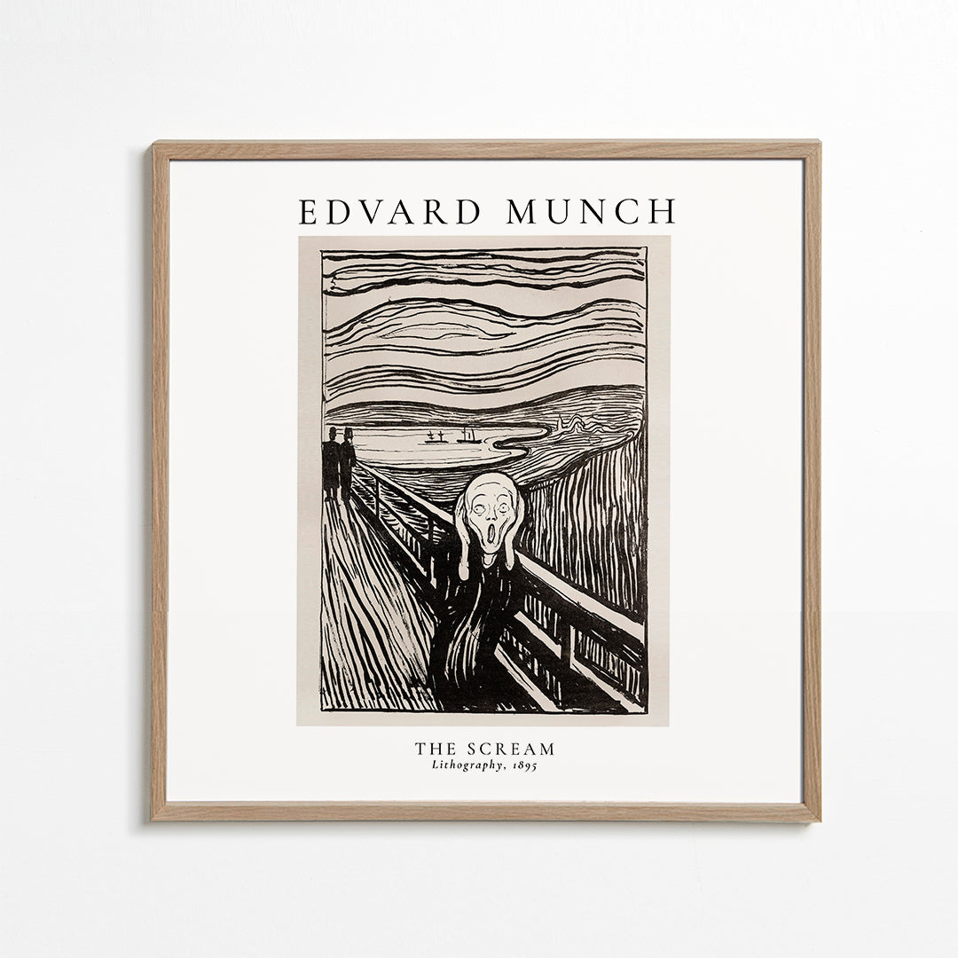 Edvard Munch The Scream Lithograph - Square