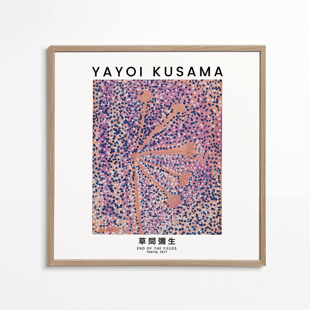 Yayoi Kusama End Of The Fields exhibition poster - Square