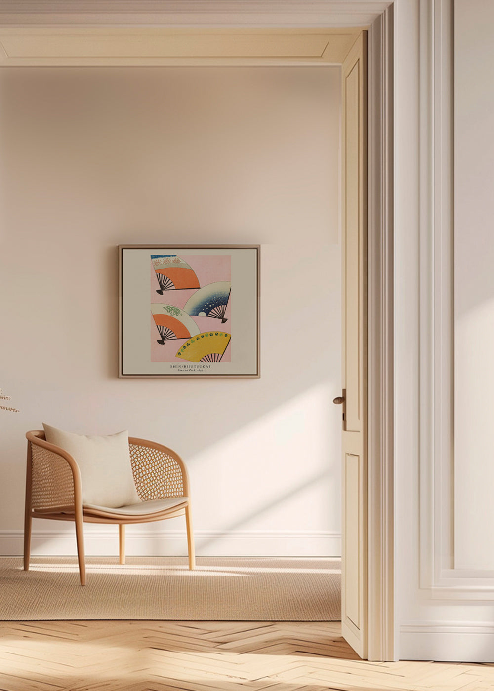 Shin-Bijutsukai - Fans on pink - Square