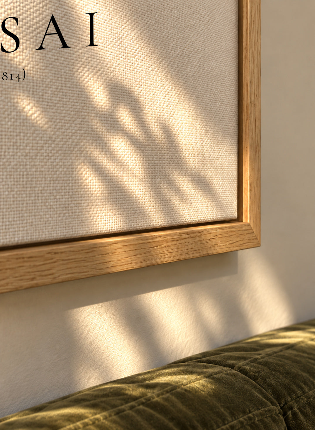 Katsushika Hokusai birds and sunset from Album of Sketches - Square - Framed canvas detail