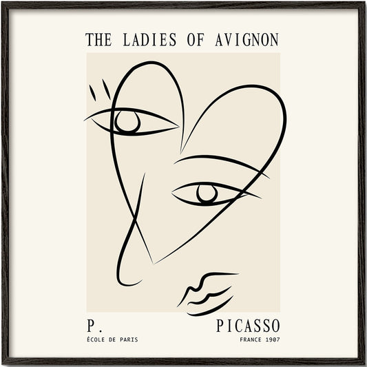 Picasso Ladies of Avignon sketch Poster - Square