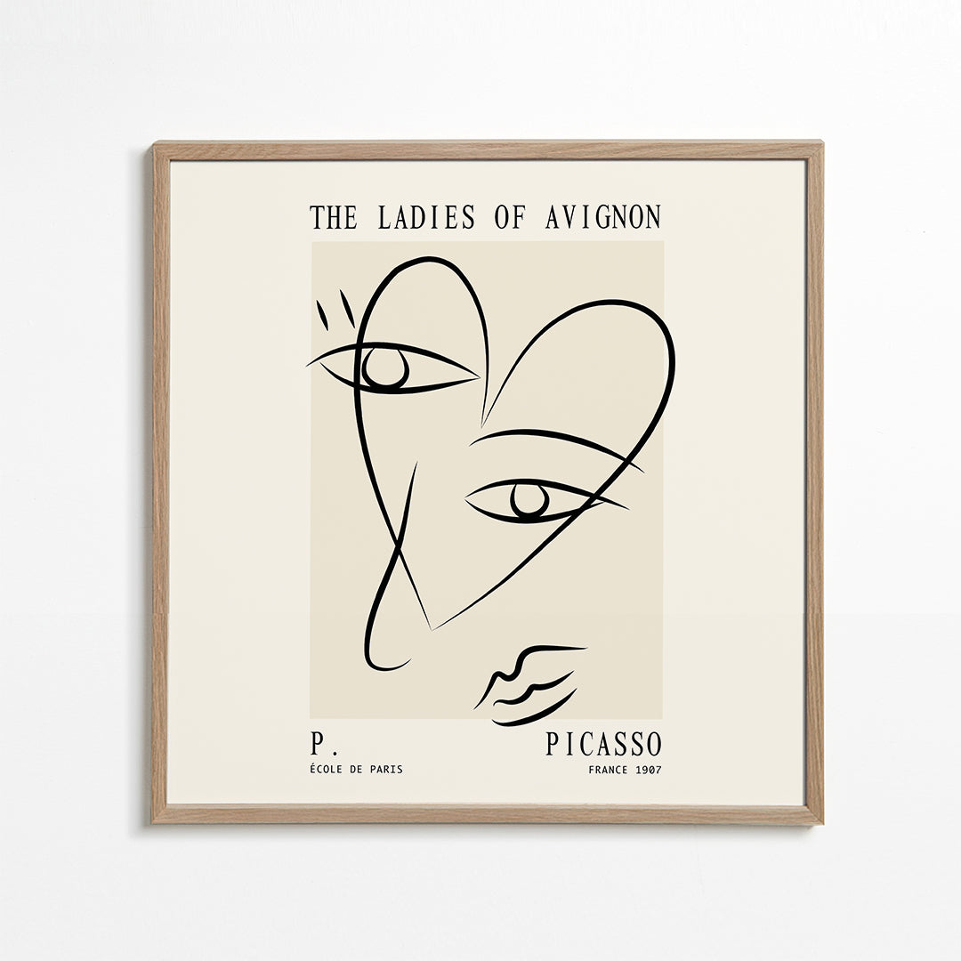 Picasso Ladies of Avignon sketch Poster - Square