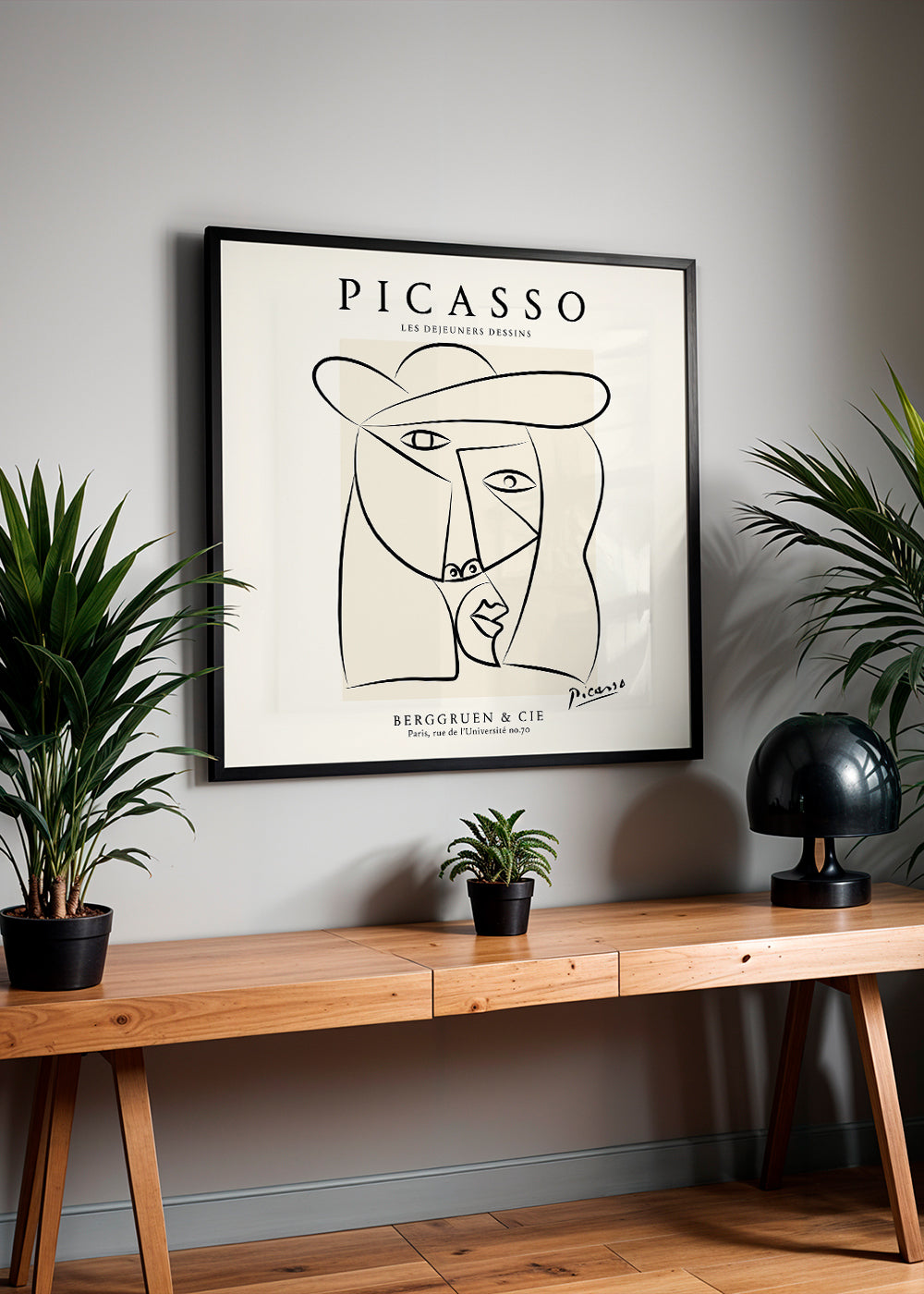 Picasso Woman in a Hat Sktech Poster - Square