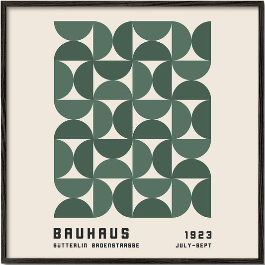 Bauhaus Green Exhibition Poster - Square