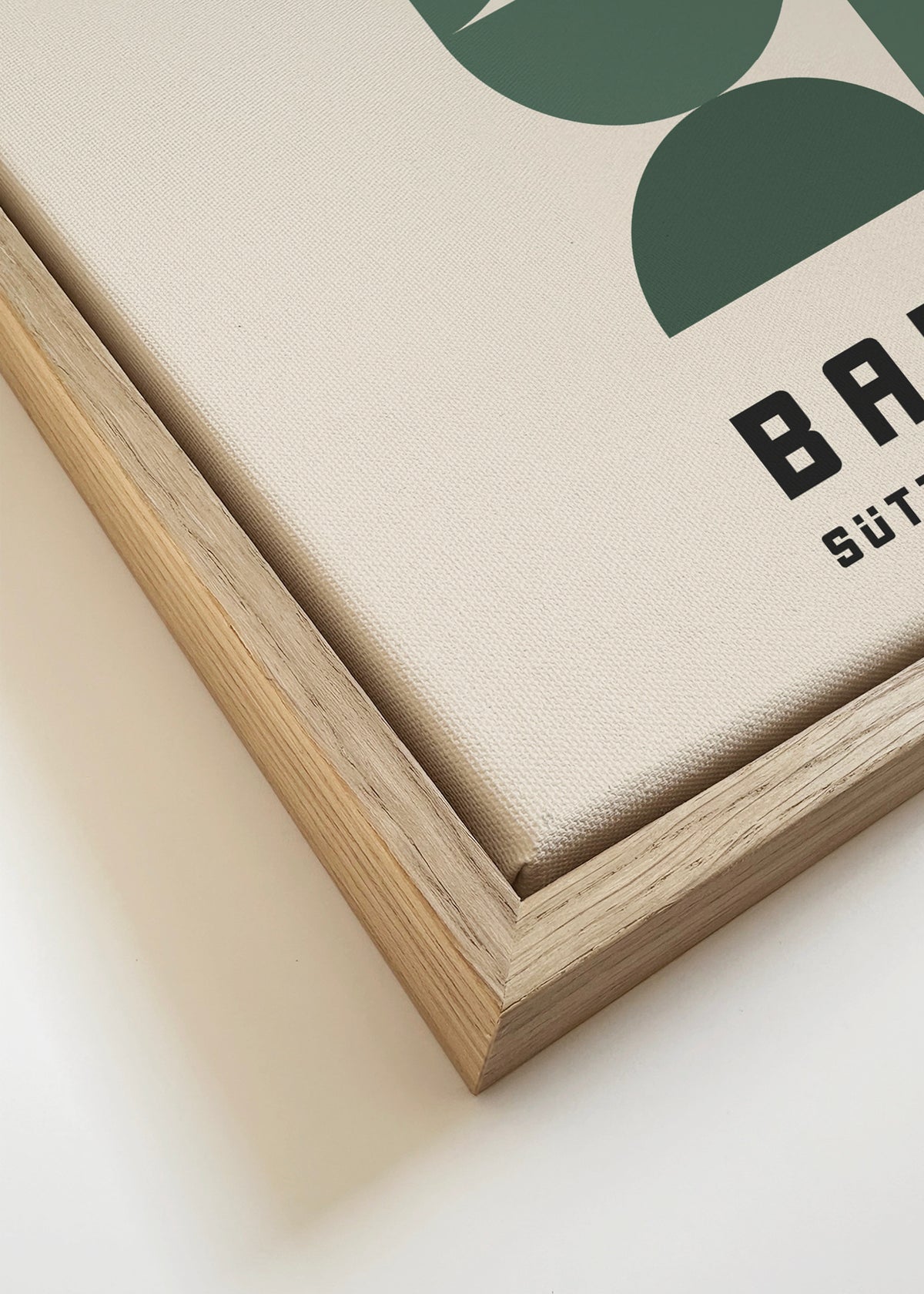 Bauhaus Green Exhibition Poster - Square - Framed canvas detail