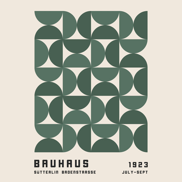 Bauhaus Green Exhibition Poster - Square