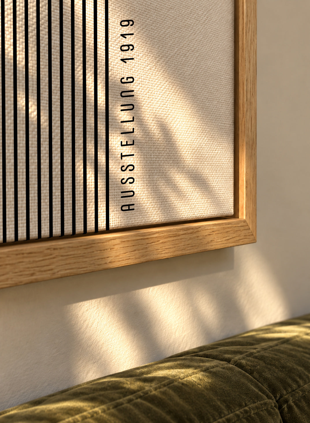 BAUHAUS AUSSTELLUNG Exhibition Poster 1919 - Square - Framed canvas detail