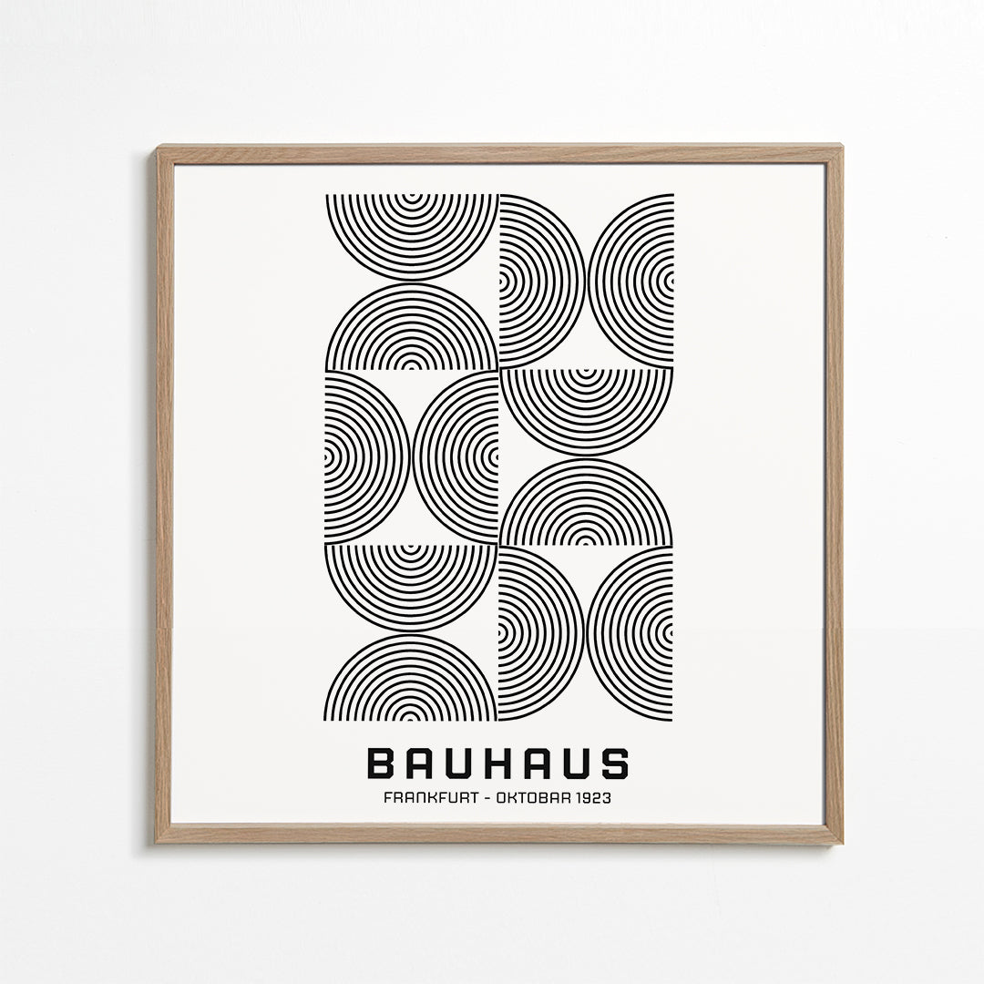 Bauhaus Black and White Exhibition Poster  1923 - Square