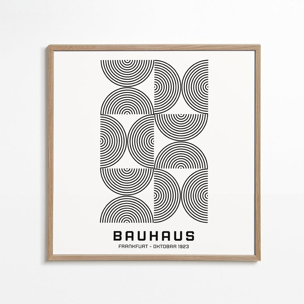 Bauhaus Black and White Exhibition Poster  1923 - Square