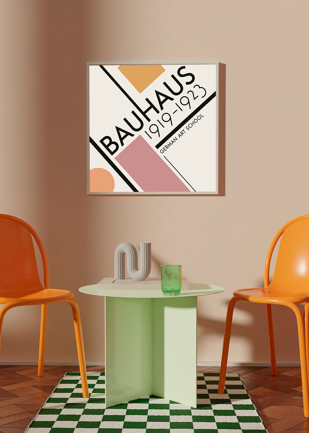 COLORFUL BAUHAUS NO.3 POSTER - Square