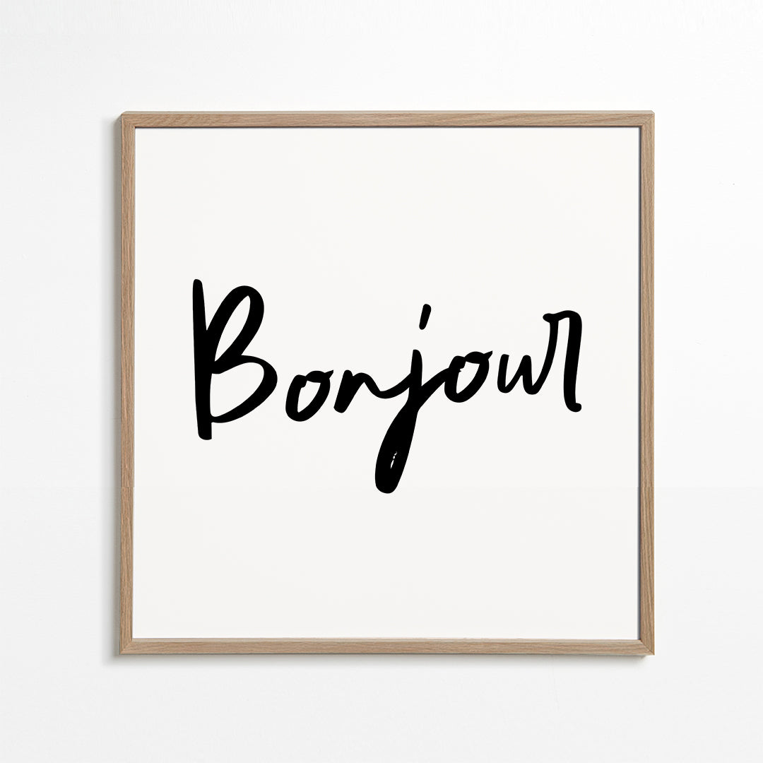 Bonjour Poster - Square