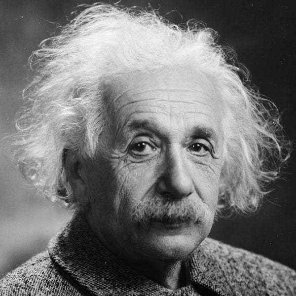 Albert Einstein vintage photograph - Square