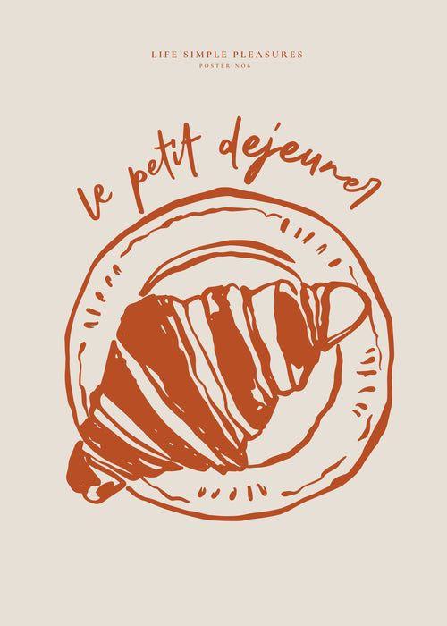 Life Simple simple pleasures - Le petit dejeuner - Unframed art print