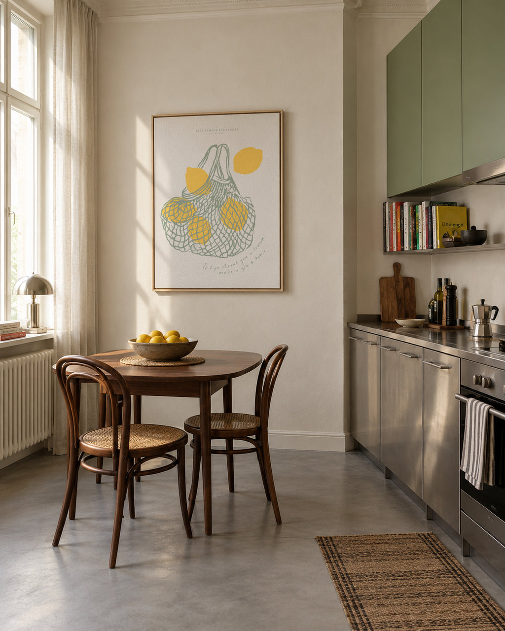 Life Simple simple pleasures - Make Gin & Tonic - Framed canvas in an interior