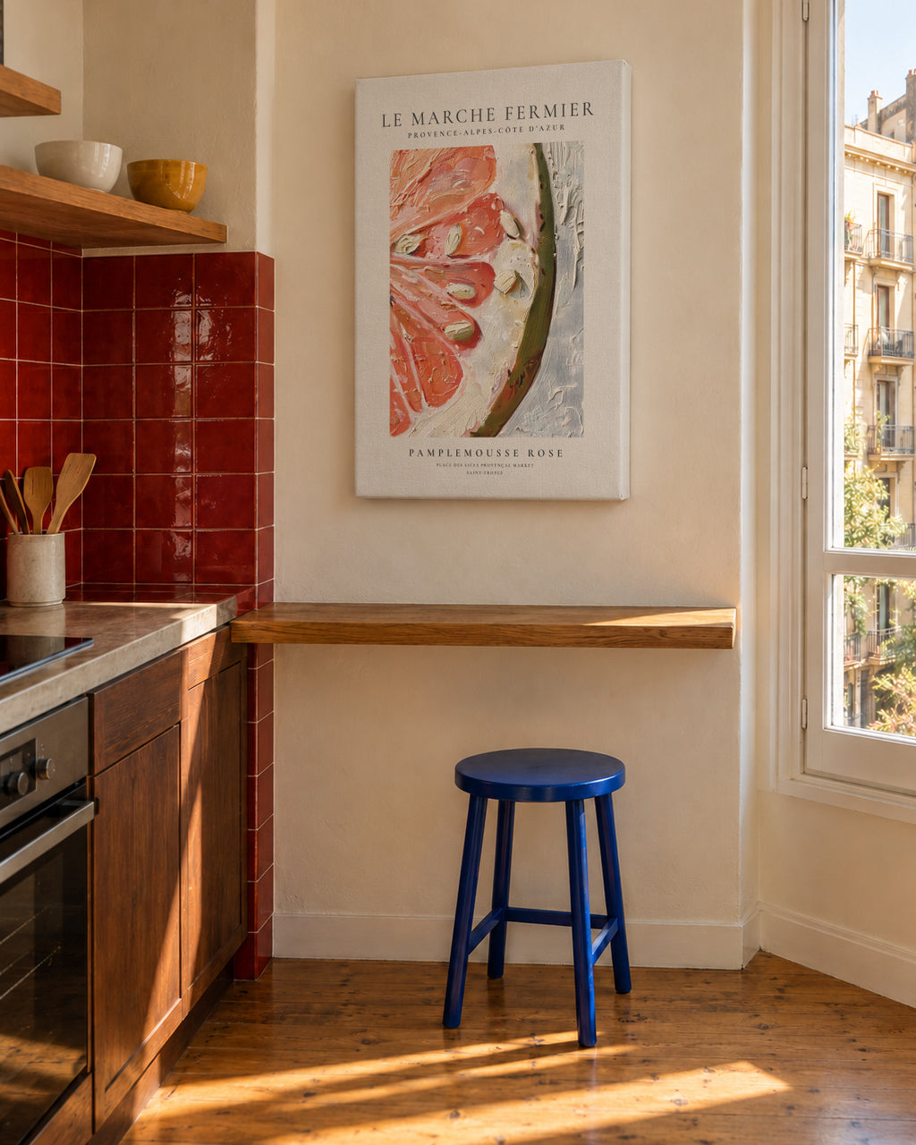 Le marche fermier - PAMPLEMOUSSE ROSE - Unframed canvas in an interior