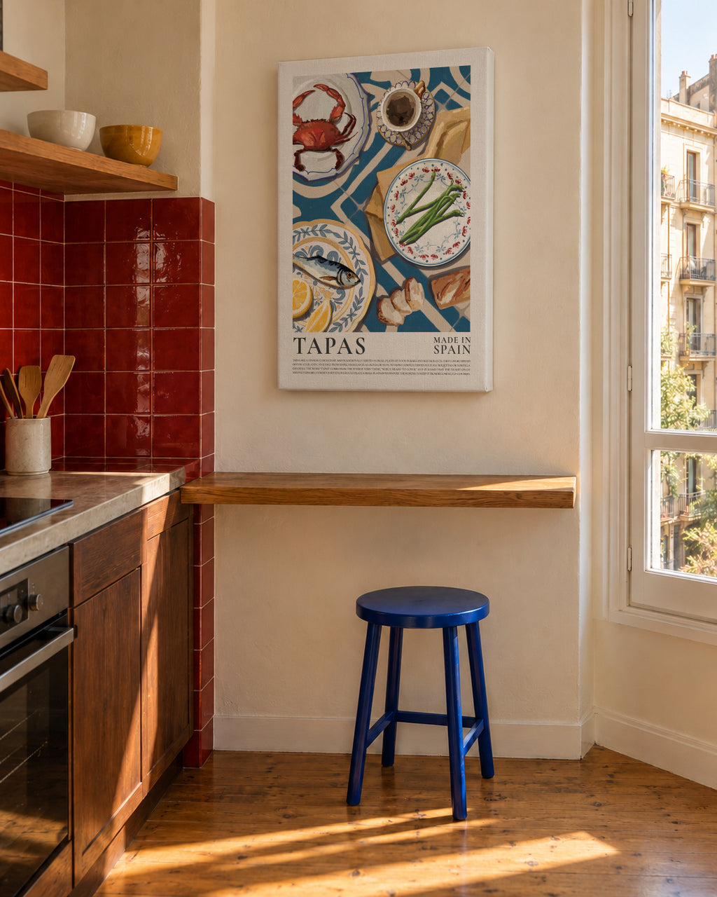 Tapas - Spain - Unframed canvas in an interior