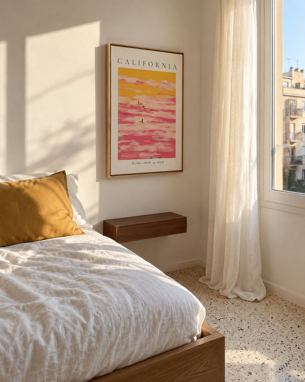 California - Framed canvas in an interior