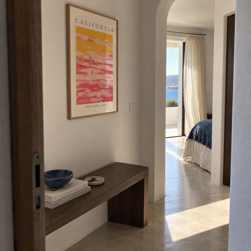 California - Framed poster in an interior