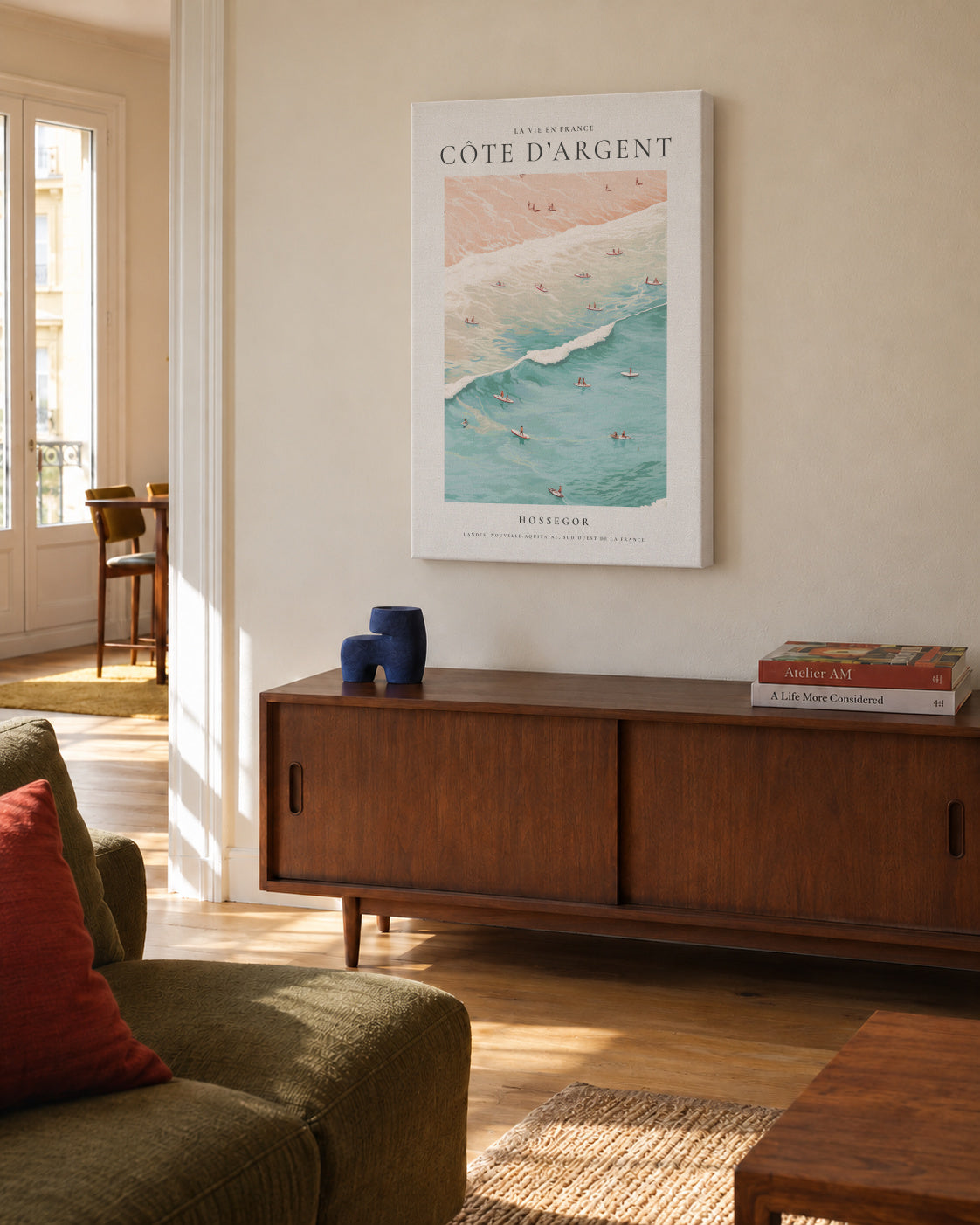 La vie en France, Côte d’Argent - Unframed canvas in an interior