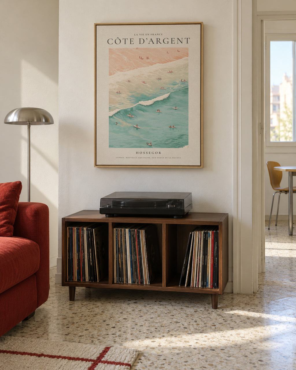 La vie en France, Côte d’Argent - Framed canvas in an interior