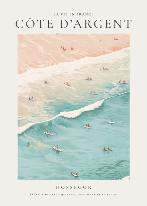 La vie en France, Côte d’Argent - Unframed art print